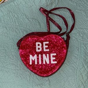 Glitter Be Mine Heart Shaped Purse